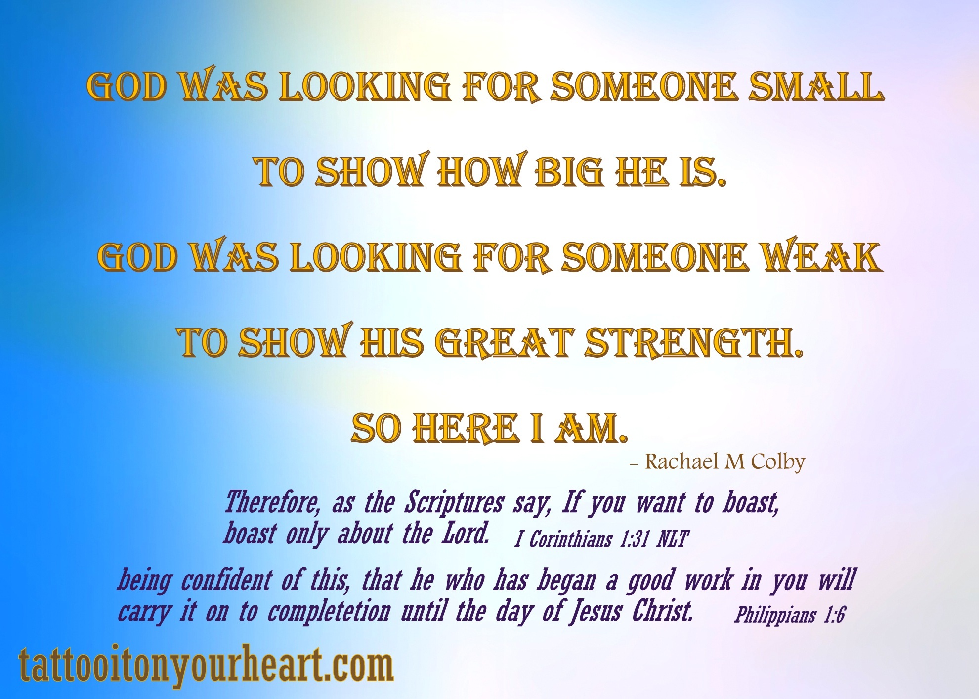 Rachael_M_Colby_Tattoo_it_on_Your_Heart_God_Was_Looking